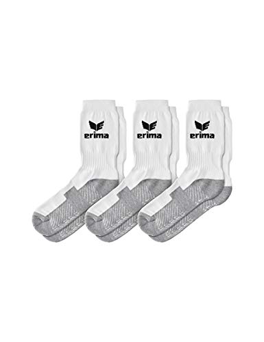 Erima Unisex 3er Pack Sportsocken, Weiß, 35 EU von Erima