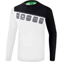 erima 5-C Langarmshirt white/black/dark grey L von erima