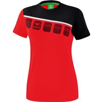erima 5-C T-Shirt Damen red/black/white 40 von erima