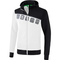 erima 5-C Trainingsjacke mit Kapuze white/black/dark grey XXL von erima