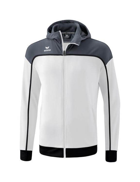 Erima Change Trainingsjacke mit Kapuze wei?/slate grey/schwarz 152 von Erima