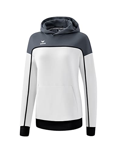 Erima Damen „CHANGE by erima" Kapuzensweat, weiß/slate grey/schwarz, 40 von Erima