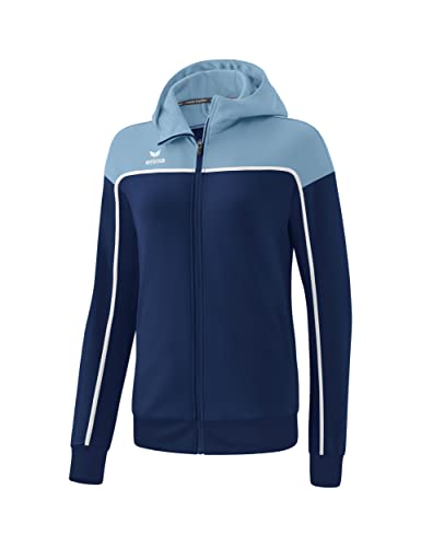 Erima Damen „CHANGE by erima" Trainingsjacke mit Kapuze, new navy/faded denim/weiß, 34 von Erima