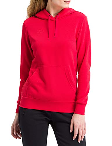 Erima Damen Basic Kapuzen Sweatshirt, rot, 38 von Erima