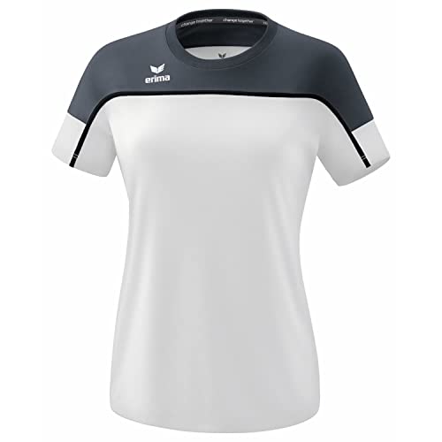 Erima Damen „CHANGE by erima" funktionelles T-Shirt, weiß/slate grey/schwarz, 40 von Erima