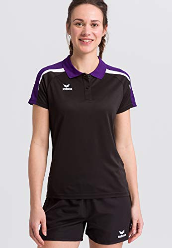 ERIMA Damen Poloshirt Poloshirt, schwarz/violet/weiß, 44, 1111840 von Erima
