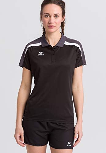 ERIMA Damen Poloshirt Poloshirt, schwarz/weiß/dunkelgrau, 34, 1111834 von Erima