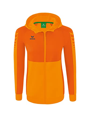 Erima Damen Six Wings Trainingsjacke mit Kapuze, new orange, 44 von Erima