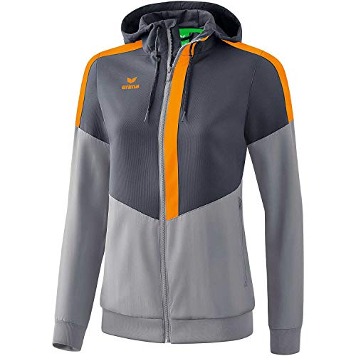 Erima Squad Präsentationsjacke Damen grauorange, 38 Damen von Erima