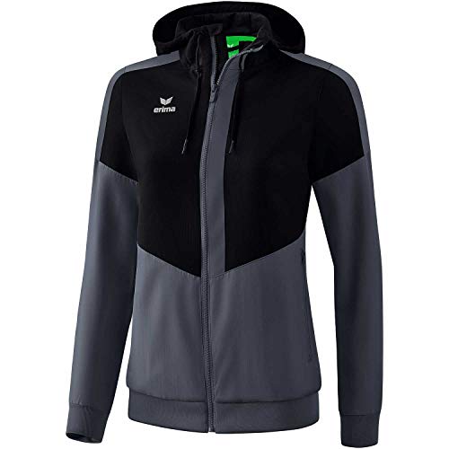 Erima Damen Squad Tracktop Trainingsjacke, schwarz/Slate Grey, 36 Erima Damen Squad Tracktop Trainingsjacke, schwarz/Slate Grey, 36 von Erima