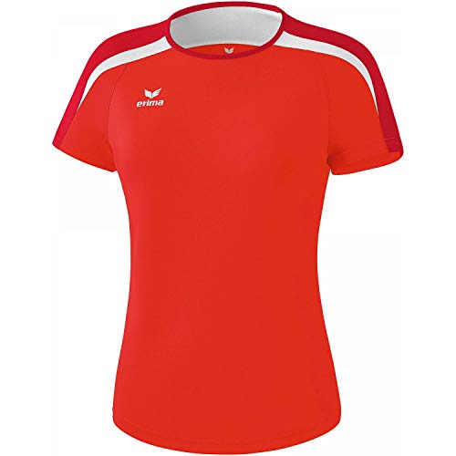 ERIMA Damen T-shirt T-Shirt, rot/dunkelrot/weiß, 34, 1081831 von Erima