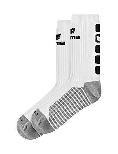 ERIMA Erwachsene Socken CLASSIC 5-C, weiß/schwarz, 43-46, 2181912 von Erima