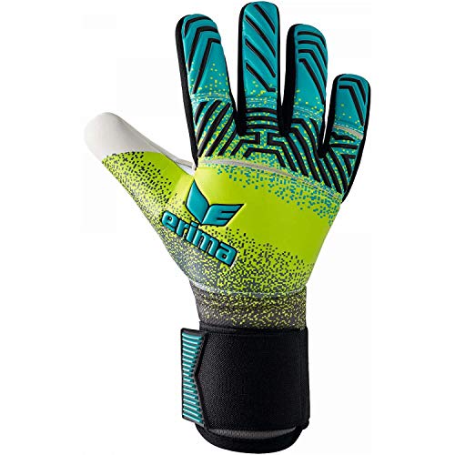 Erima Erwachsene Flex RD Robusto Torwarthandschuh, Petrol/Lime/schwarz, 9,5 von Erima