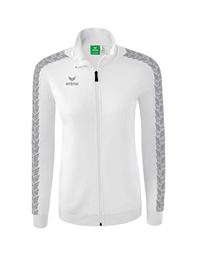 Erima Damen Essential Team Tracktop Jacke, weiß, 34 von Erima