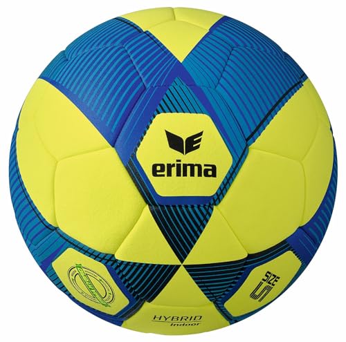 Erima HYBRID Indoor Fußball gelb/New royal 5 von Erima