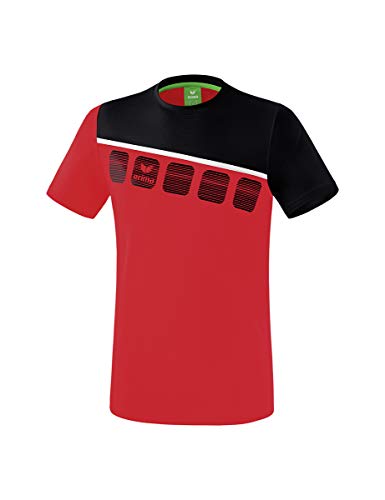 ERIMA Herren T-shirt 5-C, rot/schwarz/weiß, XL, 1081902 von Erima
