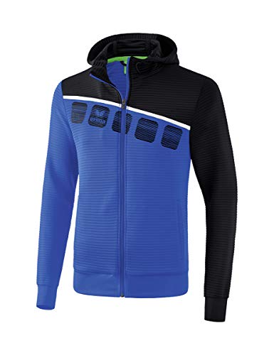 Erima Herren 5-C Trainingsjacke mit Kapuze, new royal/schwarz/weiß, XXL von Erima