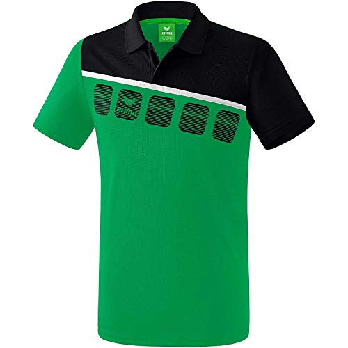 Erima Herren 5-C Poloshirt, smaragd/schwarz/weiß, M von Erima