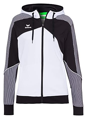 Erima Herren Premium One 2.0 Trainingsjacke mit Kapuze, Weiß/Schwarz/Weiß, XXL EU von Erima