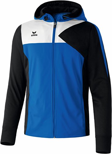 erima Herren Premium One Trainingsjacke mit Kapuze, Blau (New Royal/Schwarz/Weiß), 1074, L von Erima