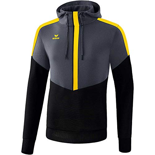 Erima Herren Squad Kapuzensweat, Slate Grey/schwarz/gelb, XXL Erima Herren Squad Kapuzensweat, Slate Grey/schwarz/gelb, XXL von Erima