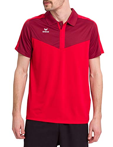 Erima Herren Squad Sport Poloshirt, Bordeaux/rot, L von Erima