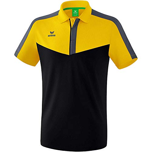 Erima Squad Poloshirt gelbschwarzgrau, L Unisex von Erima
