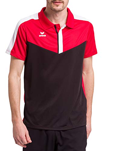 Erima Herren Squad Sport Poloshirt, rot/schwarz/weiß, L von Erima