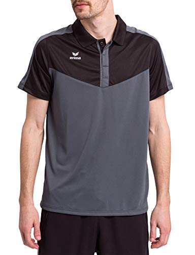 Erima Herren Squad Sport Poloshirt, schwarz/Slate Grey, L von Erima