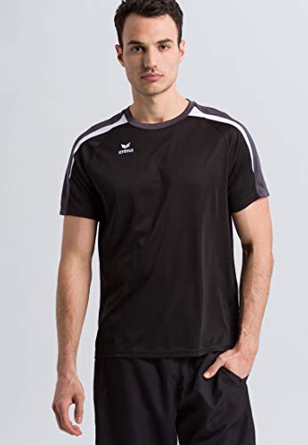 Erima Unisex Liga Line 2.0 T Shirt, Schwarz/Weiß/Dunkelgrau, 3XL EU von Erima