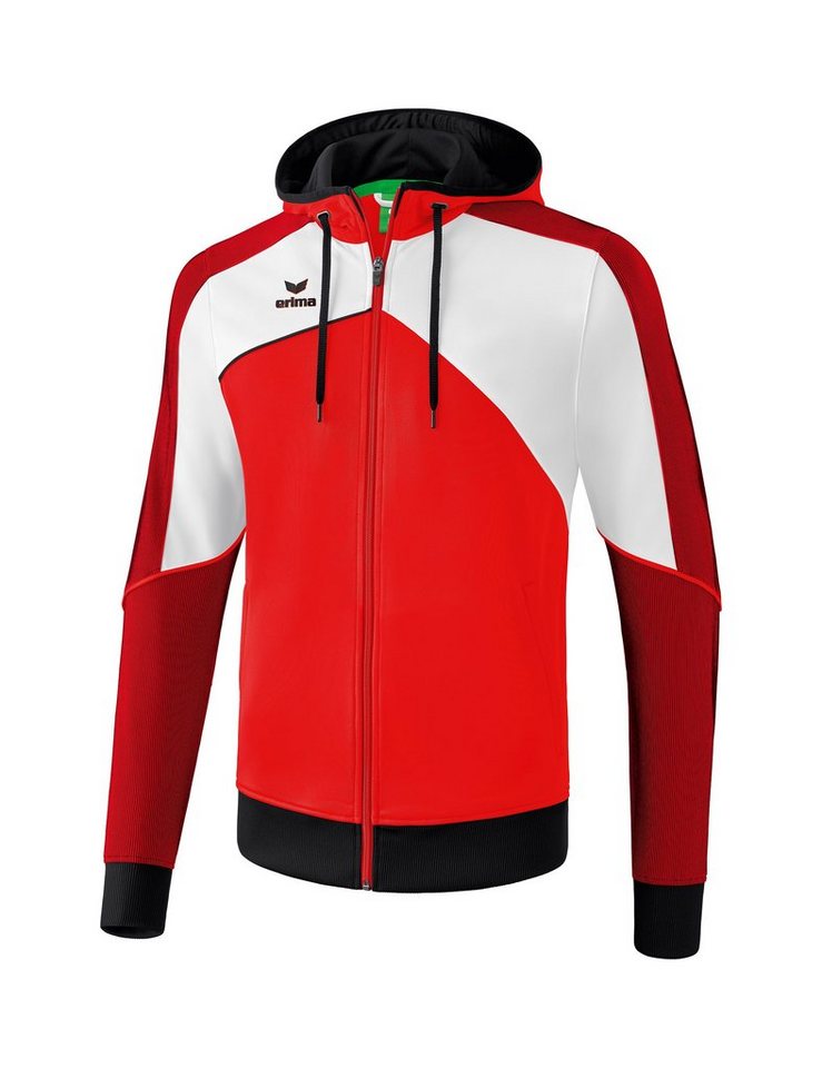 Erima Kapuzensweatshirt PREMIUM ONE 2.0 training jacket wit red/white/black von Erima