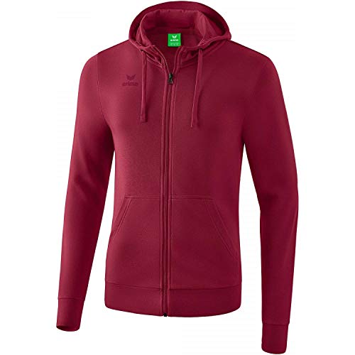 Erima Kinder Basic Kapuzensweat Jacke, Bordeaux, 140 von Erima