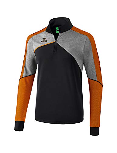 ERIMA Kinder Sweatshirt Premium One 2.0 Trainingstop, schwarz/grau melange/neon orange, 140, 1261805 von Erima