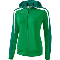 erima Liga Line 2.0 Trainingsjacke mit Kapuze Damen smaragd/evergreen/white 40 von erima