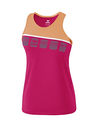 Erima Mädchen 5-C Tanktop, love rose/peach/weiß, 164 von Erima