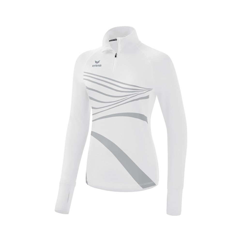 Erima Racing Half Zip Long Sleeve T-shirt Weiß 34 Frau von Erima
