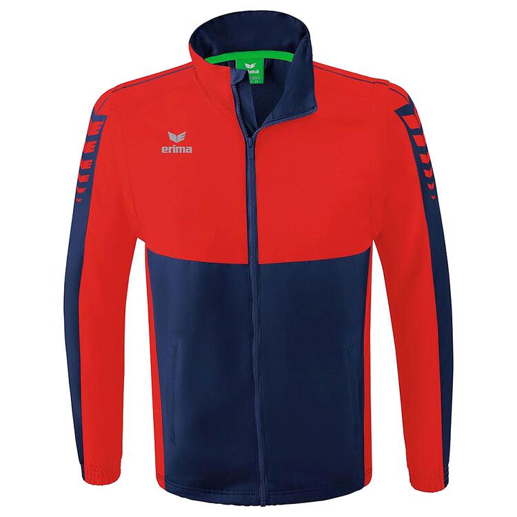 Erima Six Wings Jacke mit abnehmbaren ?rmeln 1062201 new navy/rot S von Erima