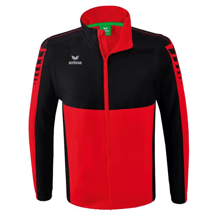 Erima Six Wings Jacke mit abnehmbaren ?rmeln Erwachsene rot/schwarz... von Erima