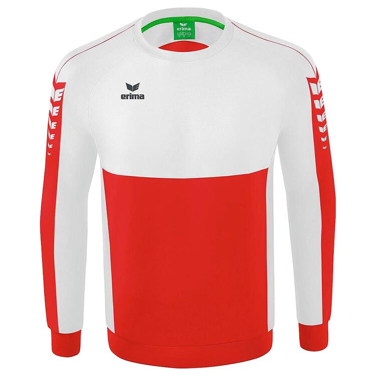 Erima Six Wings Sweatshirt 1072201 rot/wei? 116 von Erima