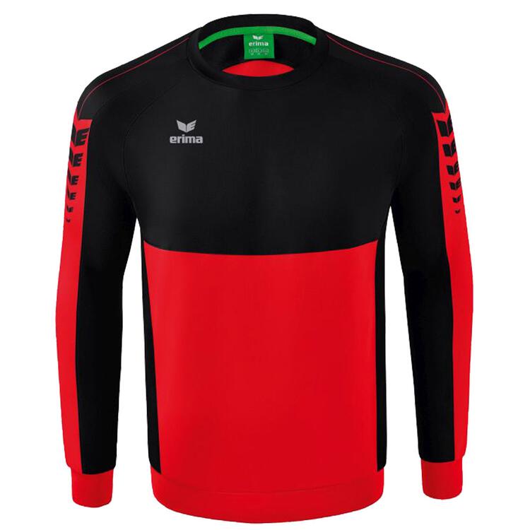 Erima Six Wings Sweatshirt Erwachsene rot/schwarz Gr??e: S von Erima