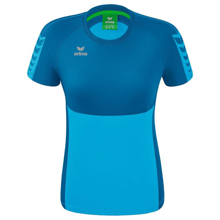 Erima Six Wings T-Shirt Damen curacao/mykonos 38 von Erima