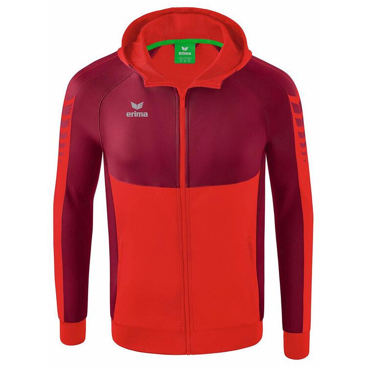 Erima Six Wings Trainingsjacke mit Kapuze 1032205 rot/bordeaux - Gr. M von Erima