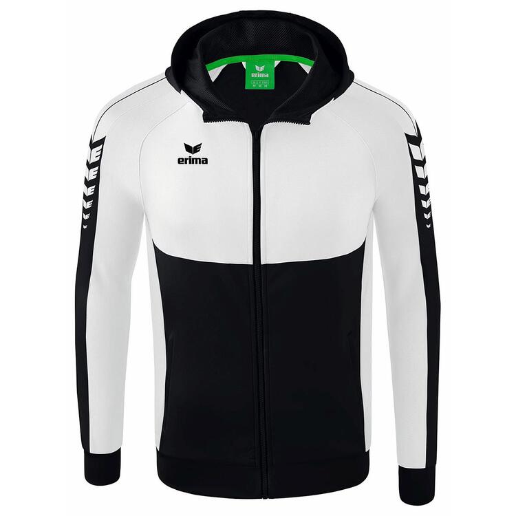 Erima Six Wings Trainingsjacke mit Kapuze 1032214 schwarz/wei? -... von Erima