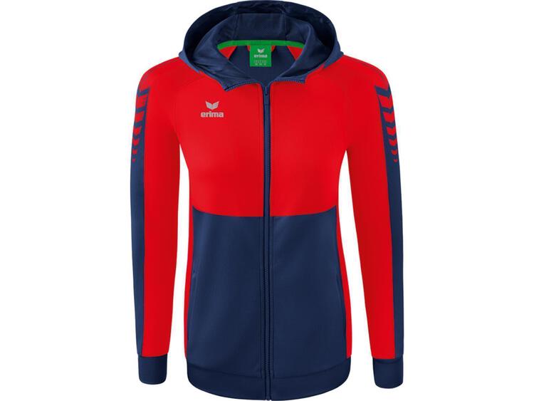 Erima Six Wings Trainingsjacke mit Kapuze 1032220 new navy/rot -... von Erima