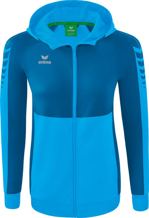 Erima Six Wings Trainingsjacke mit Kapuze 1032222 curacao/mykonos -... von Erima