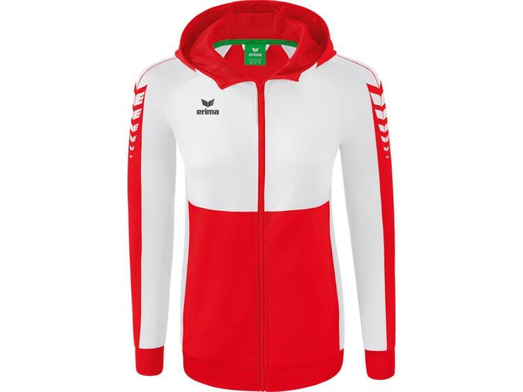 Erima Six Wings Trainingsjacke mit Kapuze 1032226 rot/wei? - Gr. 36 von Erima