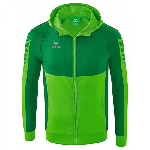 Erima Herren Six Wings Trainingsjacke mit Kapuze, green, 3XL von Erima