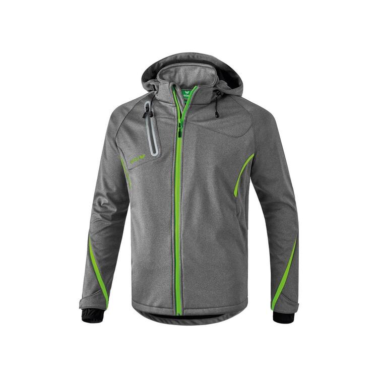 Erima Softshelljacke Function Junior grau melange/gr?n 9060710 Gr. 128 von Erima