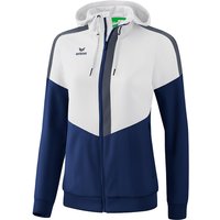 erima Squad Präsentationsjacke mit Kapuze Damen white/new navy/slate grey 34 von erima