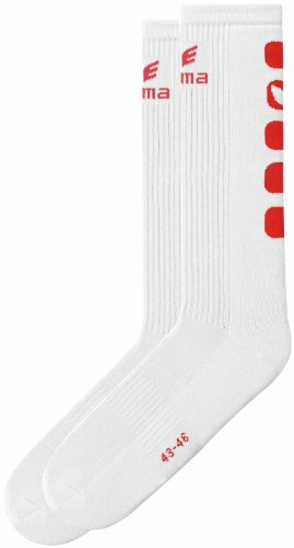 erima Classic 5/C Socken, weiß/rot, 43-46 von Erima